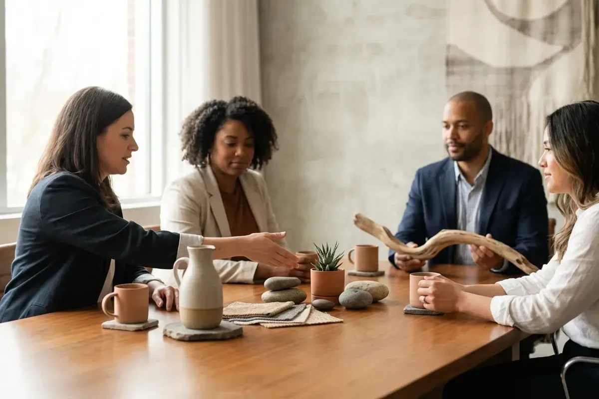 Équipe professionnelle symbolisant les solutions entreprises